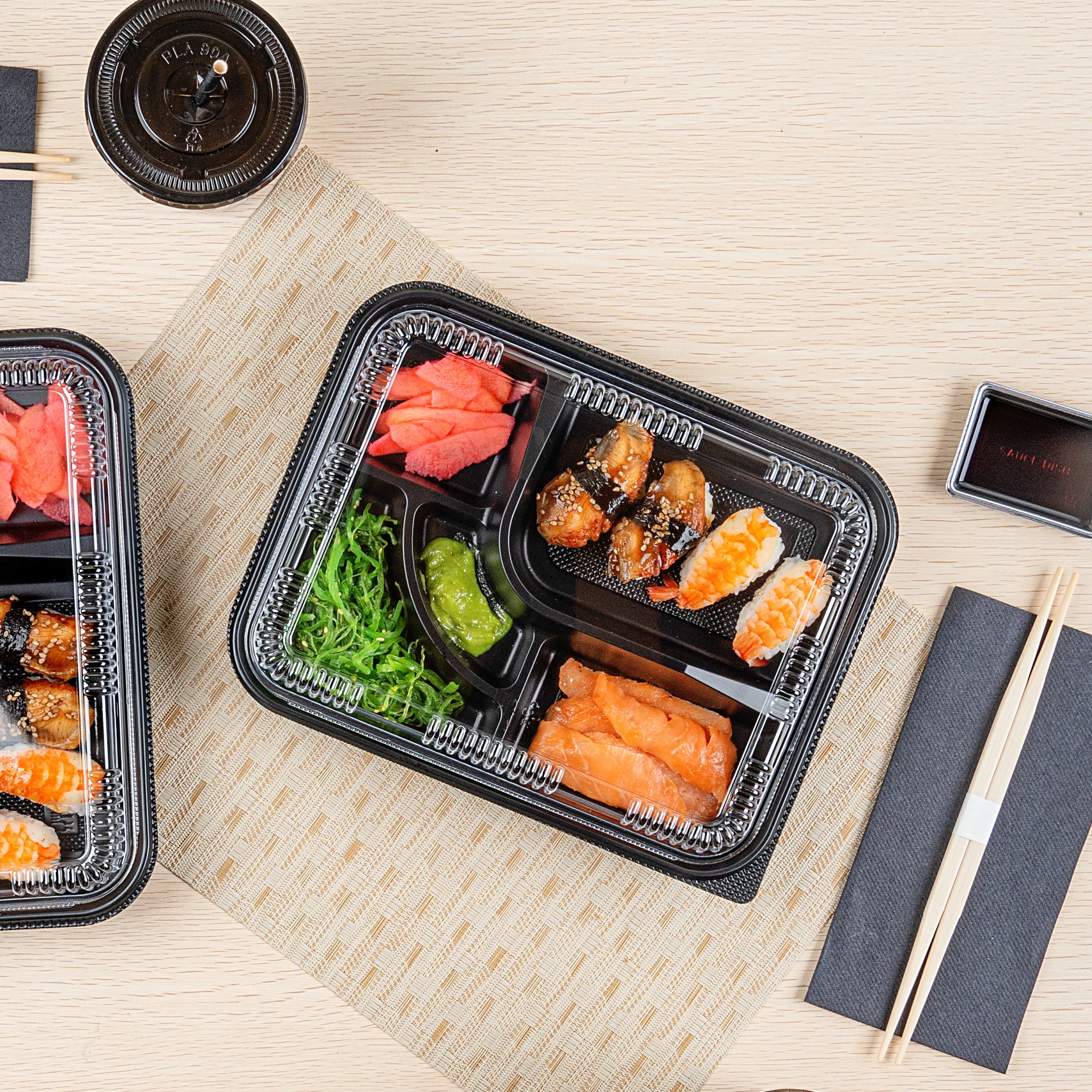Bento Tek Rectangle Clear Plastic Lids - 50 Pack for 26 oz Bento Boxes | Airtight Food Storage | Perfect for Meal Prep, Lunches & Picnics