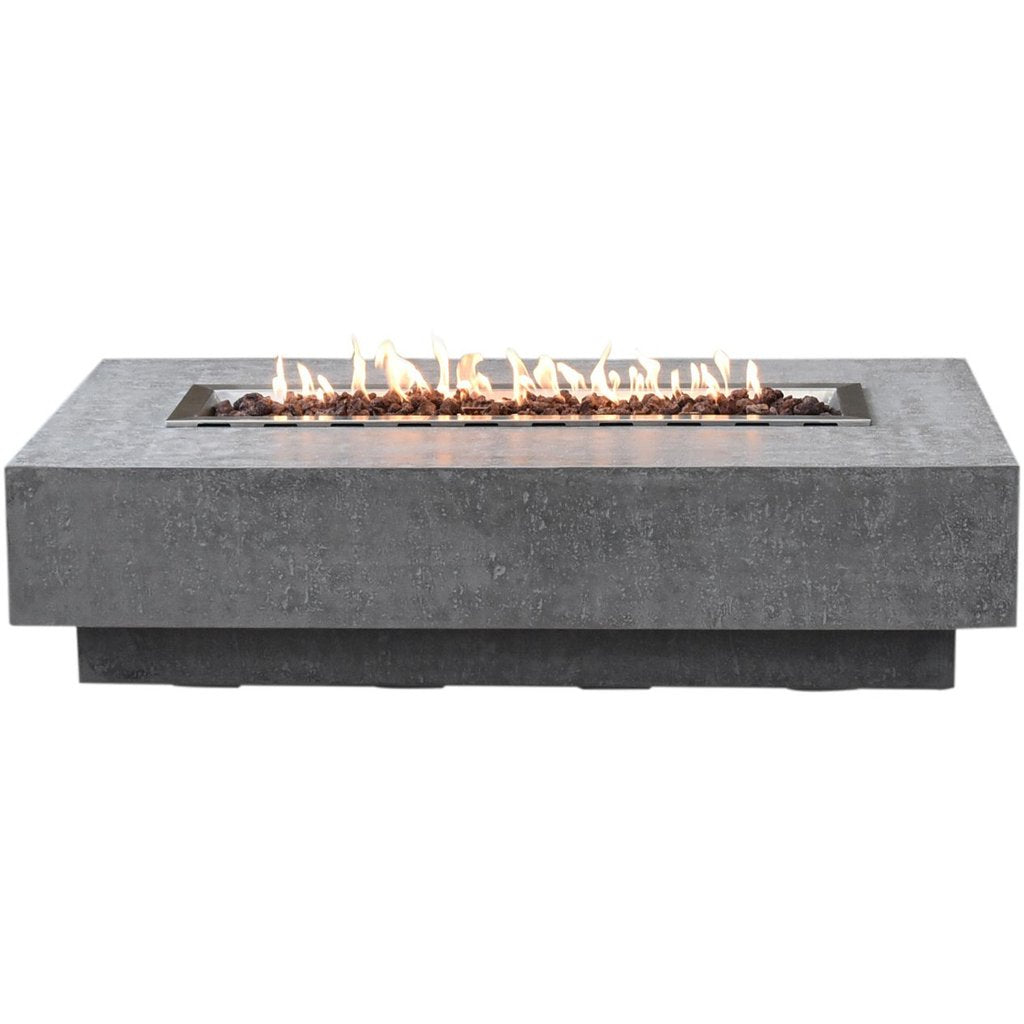 Elementi Hampton Cast Concrete Outdoor Dining Table - OFG139 - Durable Weatherproof Patio Furniture for Garden, Backyard, and Poolside Entertaining