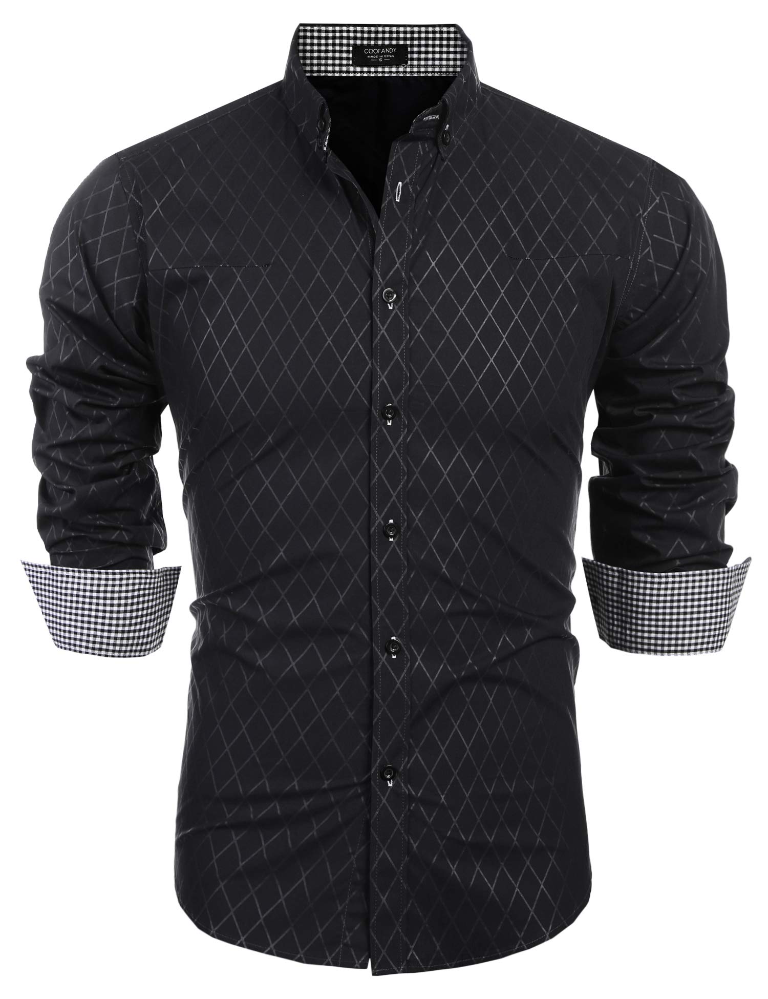 COOFANDY Men's Slim Fit Long Sleeve Dress Shirt - Button Down Office Shirt for Business Casual & Formal Wear - Perfect for Work, Interviews, and Special Occasions