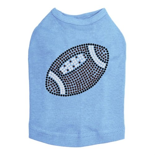 Sparkling Brown Football Rhinestone Tank Top for Women - Multiple Colors Available - Perfect for Game Day, Parties & Sports Events