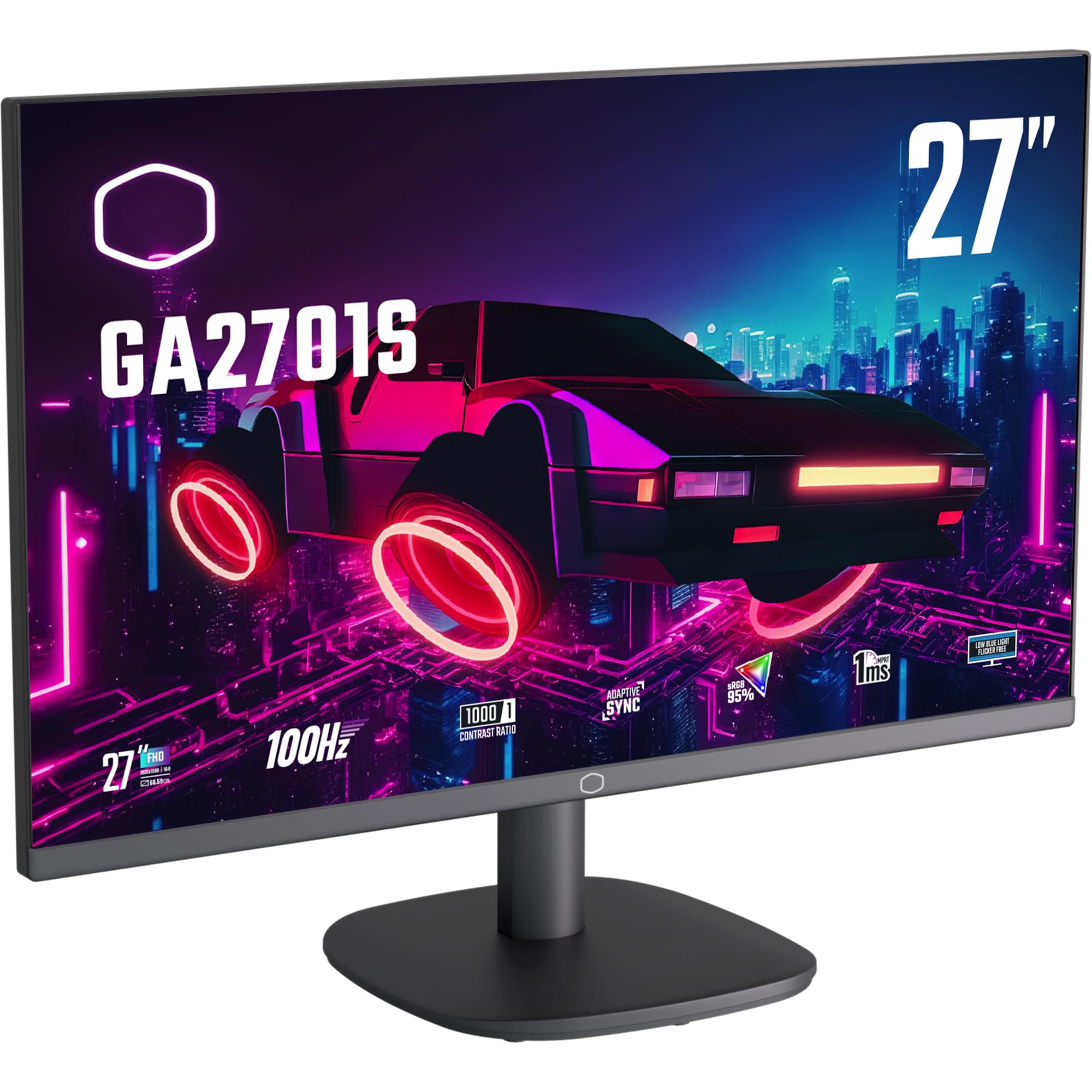 Cooler Master GA2701S 27 Inch Curved Gaming Monitor - Full HD 1080p, 165Hz Refresh Rate, 1ms Response Time, AMD FreeSync Premium - Perfect for Esports, Streaming & Home Office Setup