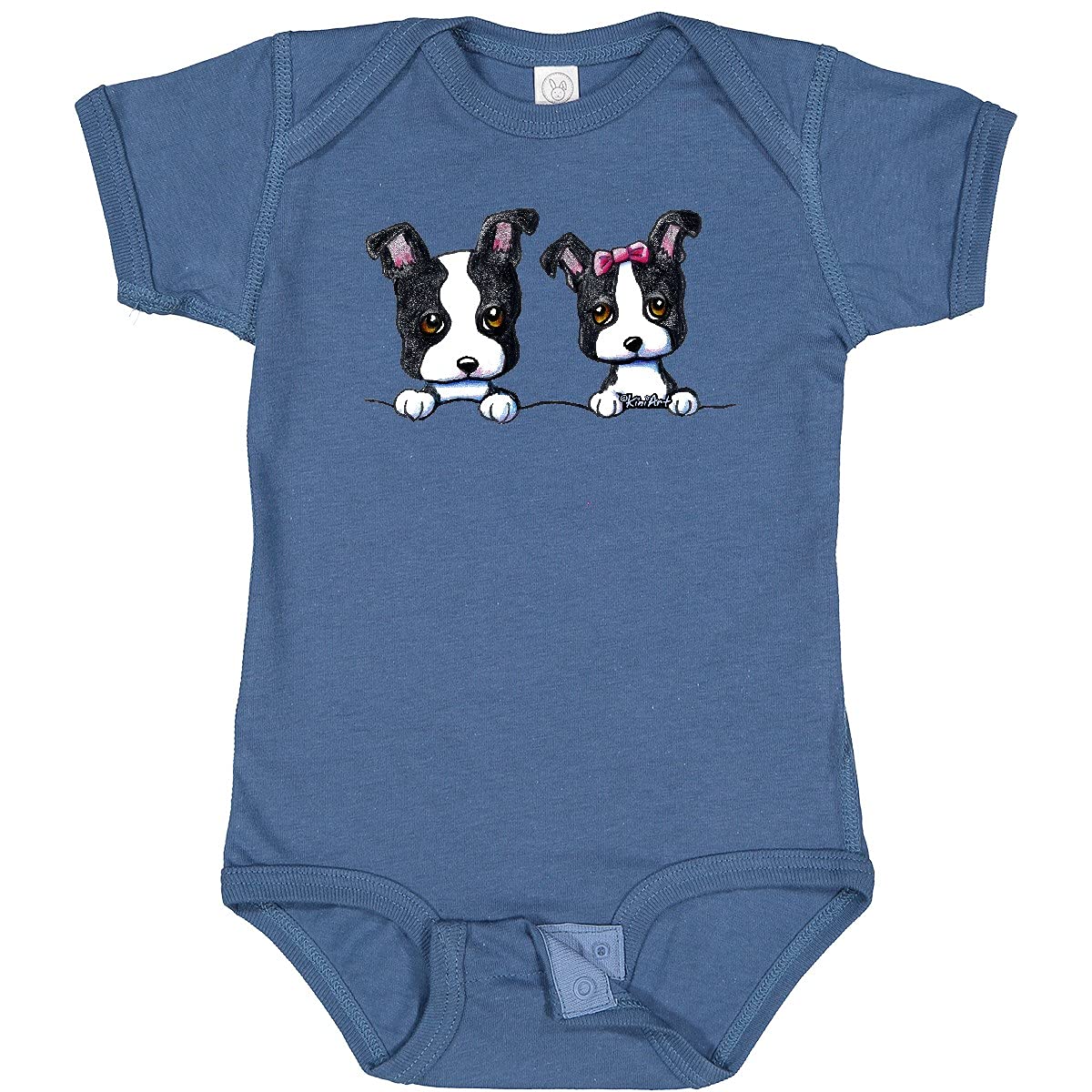 Inktastic Boston Terriers Dark Apparel Baby Bodysuit - Cute Dog Lover Outfit for Infants | Perfect for Family Photos, Pet Lovers & Casual Wear
