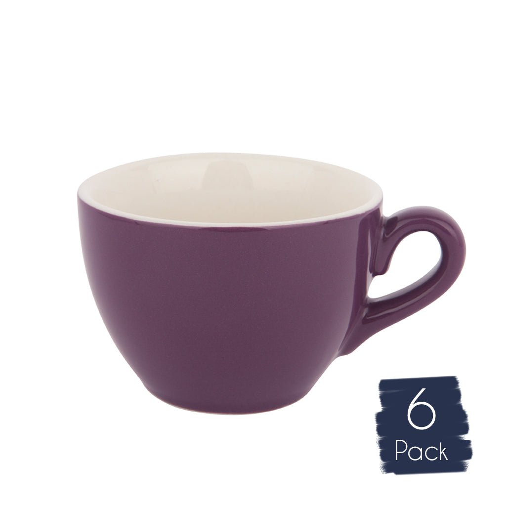 Premium Purple Espresso Cups 180ml (6-Piece Set) - Barista-Grade Coffee Cups for Home, Cafe & Restaurant Use
