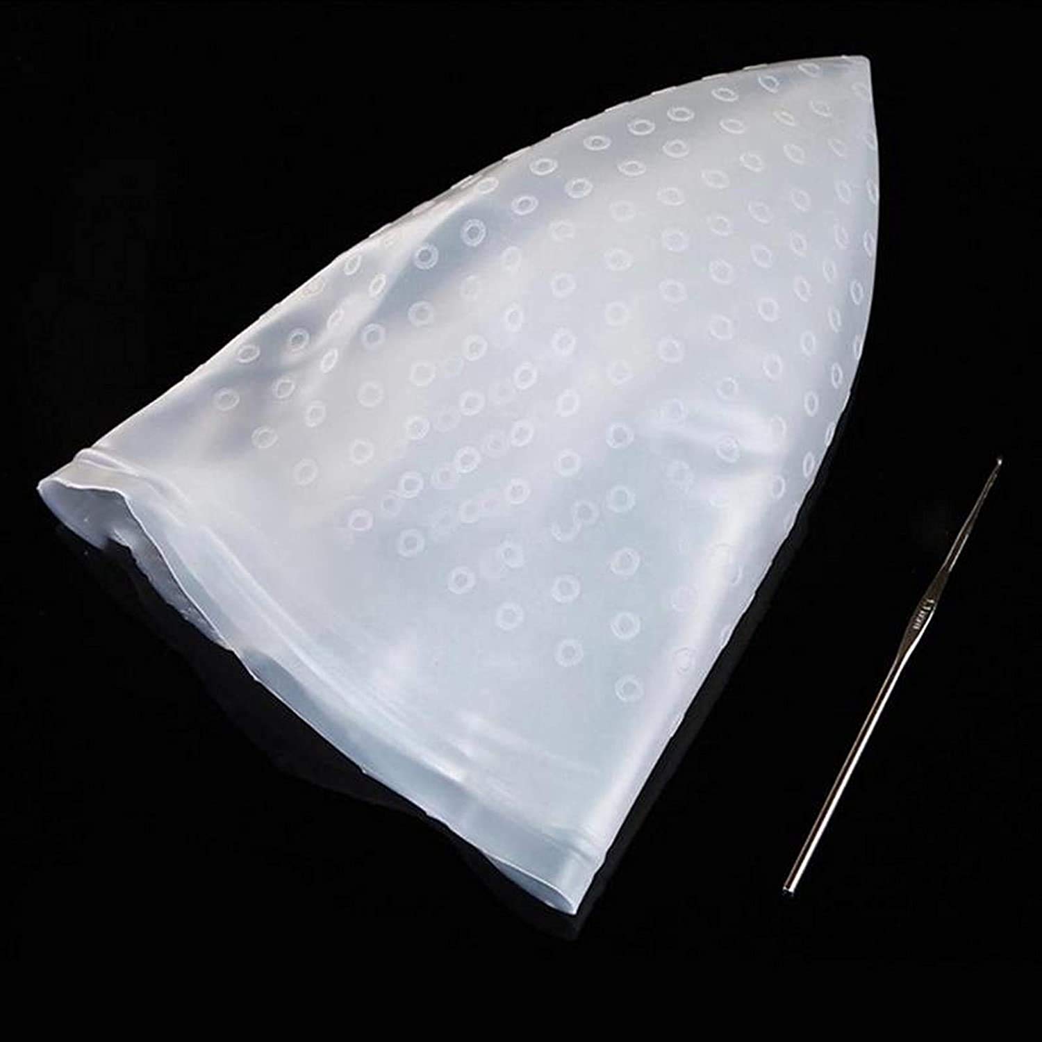 Professional Silicone Hair Coloring Cap with Metal Hook - Reusable Bleaching & Highlighting Cap for Salon & Home Use - Perfect for Hair Dye, Ombre, Balayage & DIY Hair Treatments