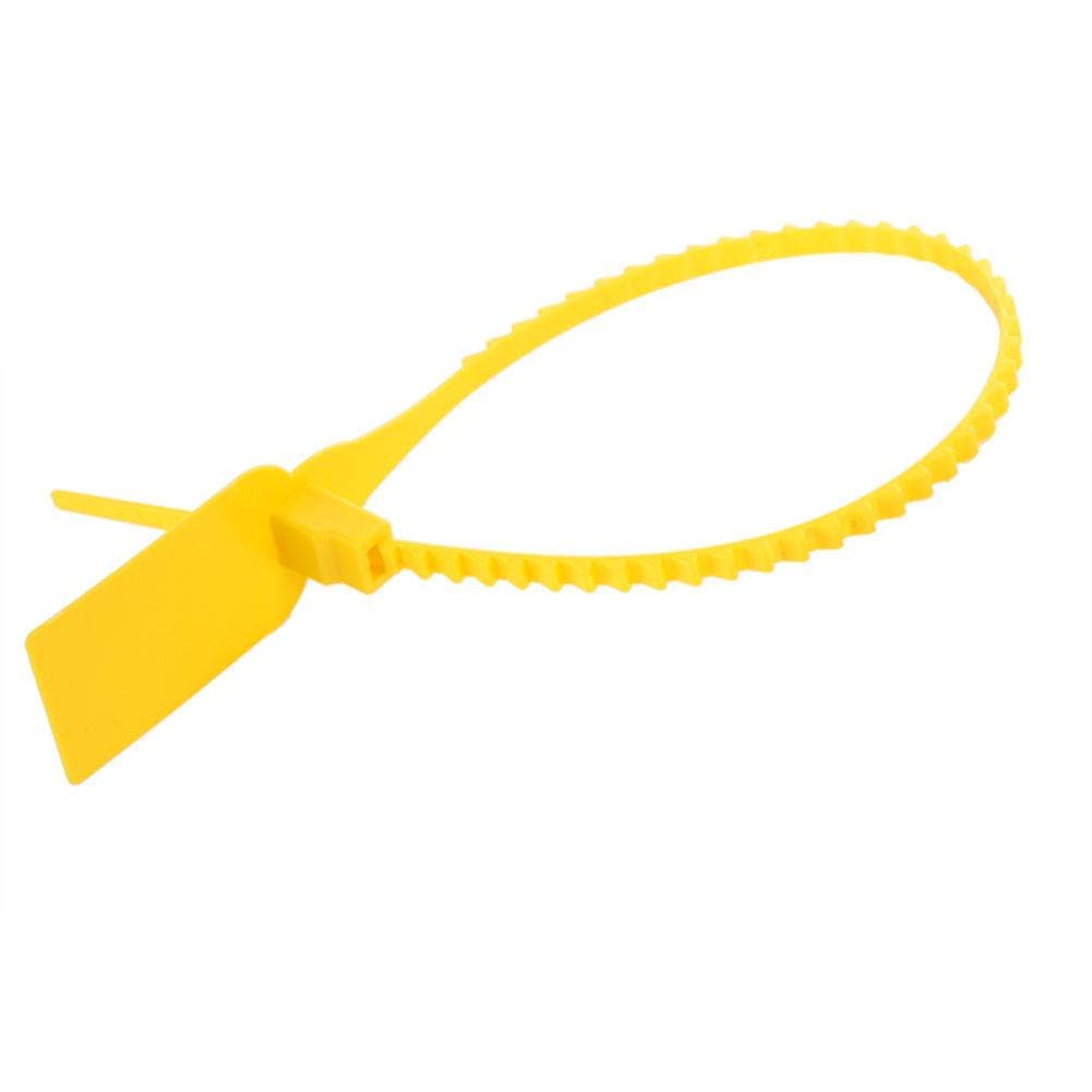 100-Pack Heavy Duty Self-Locking Adjustable Plastic Zip Ties - Red & Yellow (Yellow) for Cable Management, Wire Organization & Tamper Proof Security - Perfect for Home, Office & Industrial Use