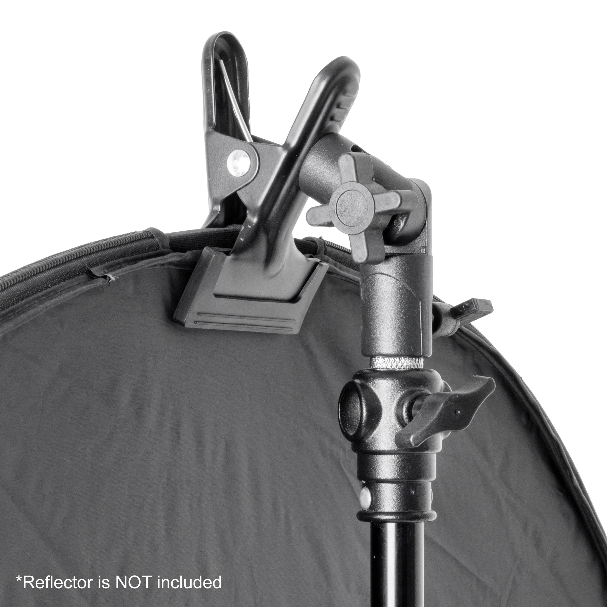Professional 240cm Air Cushioned Studio Light Stand with Background Reflector Clamp - Perfect for Photography, Videography & YouTube Content Creation