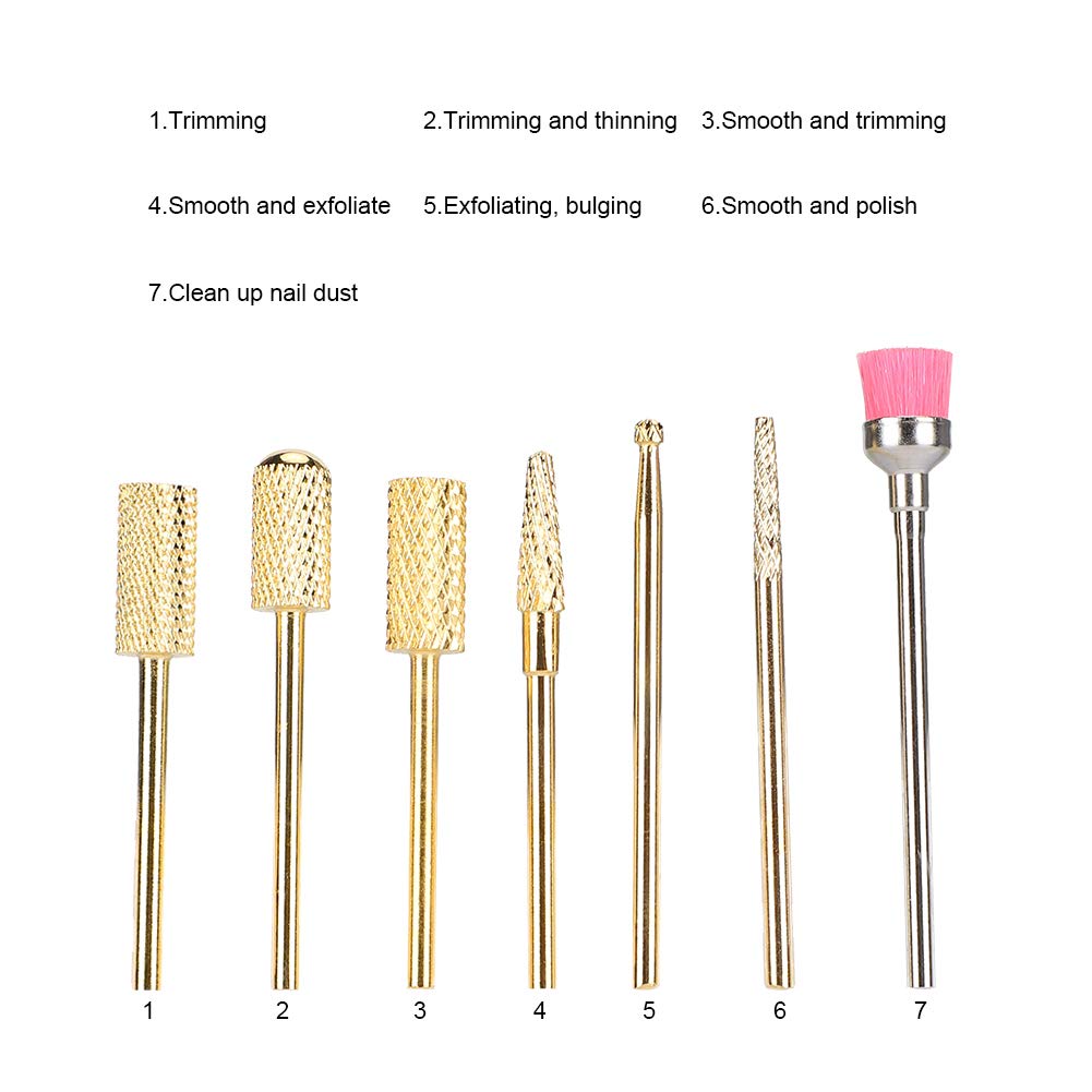 Professional Set of 2 Strong Nail Drill Bits & Grinding Heads for Manicurists - Perfect for Nail Salon, Home Use & DIY Nail Care Enthusiasts