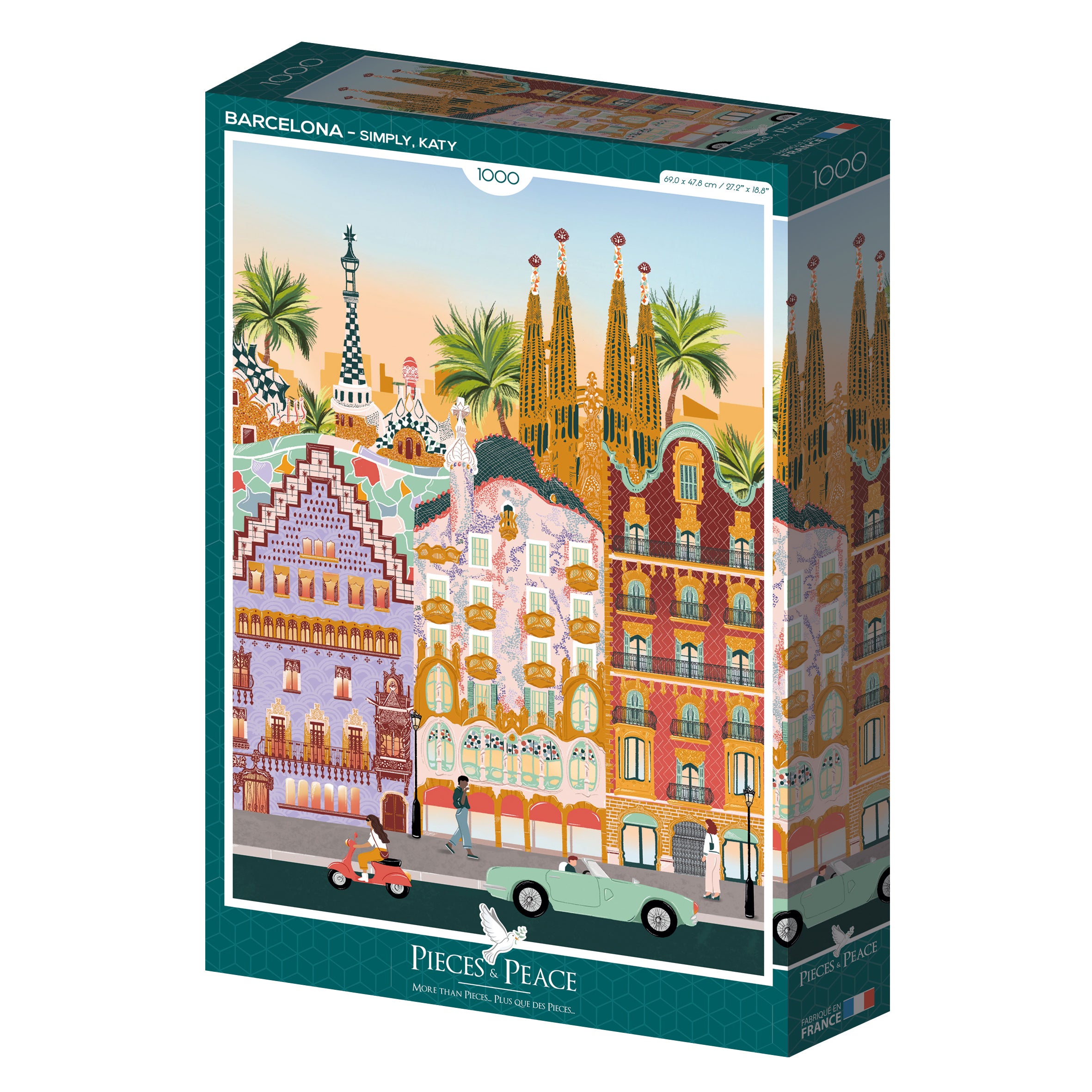 Barcelona 1,000 Piece Jigsaw Puzzle - Cityscape Art Puzzle for Adults & Teens - Perfect for Family Game Night & Home Decor