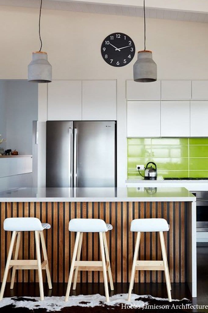 Modern Concrete & Wood Pendant Light - Industrial Style Hanging Fixture for Kitchen Island, Dining Room & Bedroom Lighting