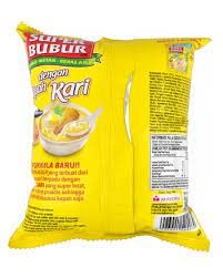 Super Bubur Kuah Kari 46g - Instant Curry Flavored Porridge (6-Pack) | Quick Breakfast & Easy Meal Solution for Busy Mornings, Office Lunch & Late Night Snacks