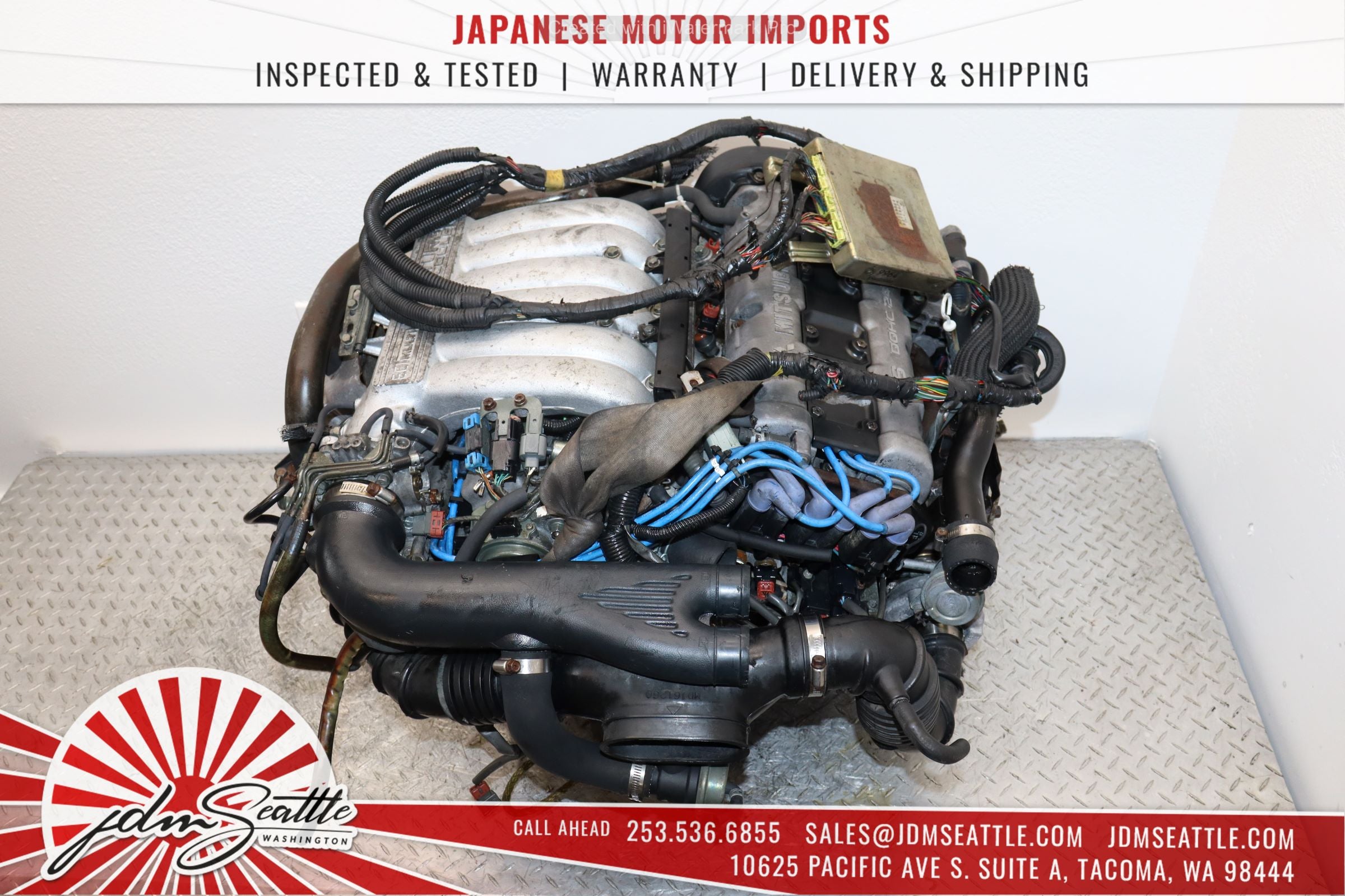 JDM 6G72TT 94-97 Mitsubishi 3000GT & Dodge Stealth Twin Turbo Engine - Core Only - Perfect for Performance Upgrades & Restoration Projects