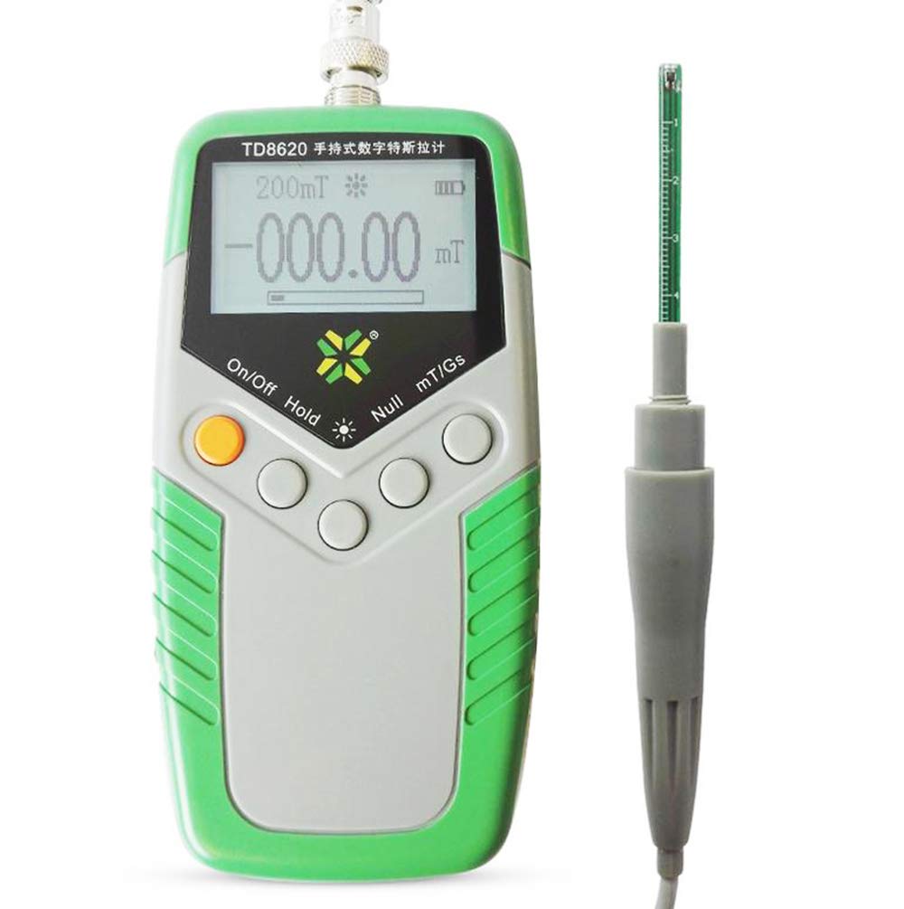 High Precision Digital Tesla Meter - Permanent Magnet Gauss Meter Gaussmeter Fluxmeter (0-2400mT/24000Gs) with 2% Accuracy & 0.01mT Resolution - Surface Magnetic Field Tester for Industrial, Scientific & Educational Use - Perfect for Labs, Engineering & Physics Experiments