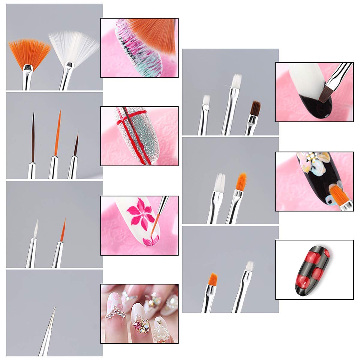 **Trexee 55-Piece 3D Nail Art Kit with Nail Art Pens, Brushes, Polish, Striping Tapes & Stickers – Professional Nail Design Set for DIY Manicure, Salon & Home Use**
