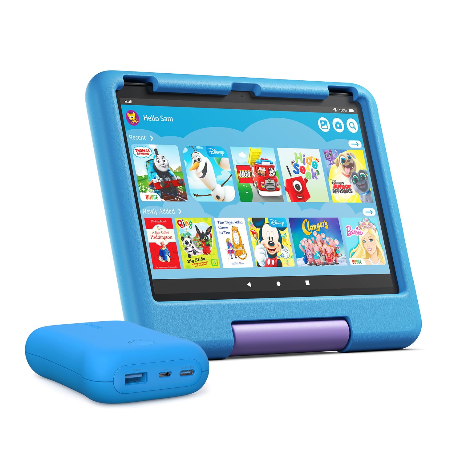Amazon Fire HD 10 Kids Tablet (32GB) with Kid-Proof Case & Portable Charger - Durable Educational Tablet for Children, Perfect for Learning, Games & Travel Entertainment