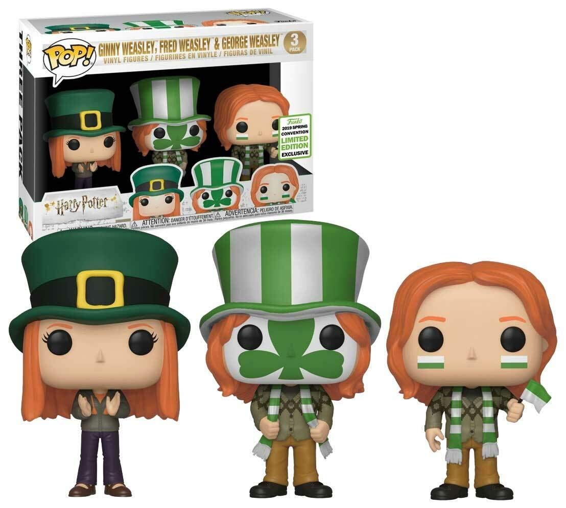 Funko POP! Harry Potter Ginny Weasley, Fred & George Weasley 2019 ECCC Spring Convention Exclusive Collectible Figures - Perfect for Potterheads, Gift for Fans, Home & Office Display