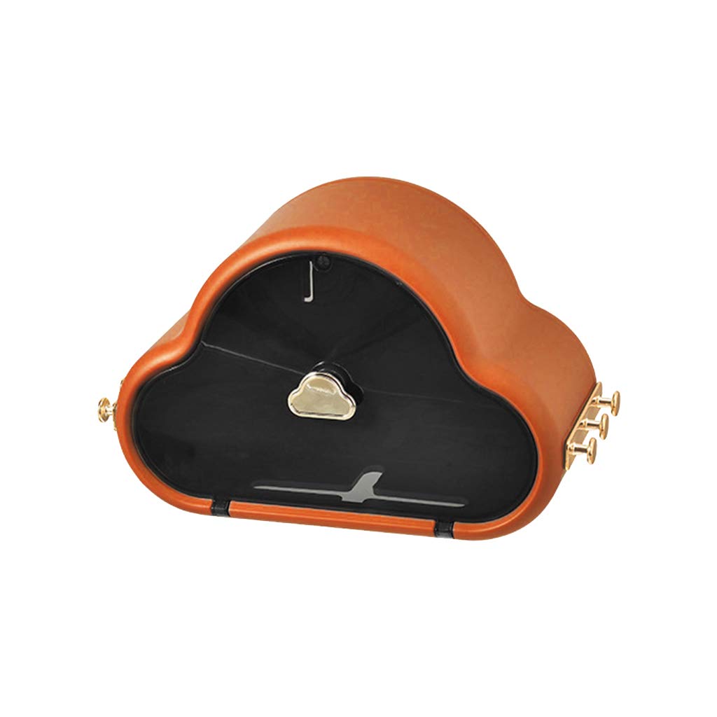 Zeiwohndc Self-Adhesive Waterproof Wall Mounted Toilet Paper Holder - Cloud Shaped Bathroom Tissue Storage Box (Orange) | Space-Saving Solution for Small Bathrooms & RVs