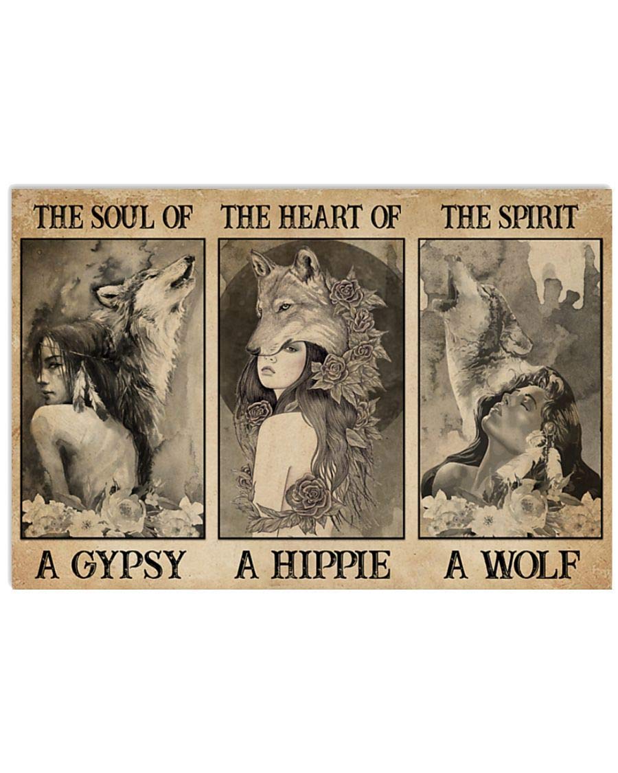 300-Piece Wolf Girl Gypsy Hippie Jigsaw Puzzle for Adults & Kids - Educational Brain Teaser Game, Family Fun Activity, Creative Gift for Birthday & Holidays - Perfect for Home Entertainment, Classroom Learning & Stress Relief