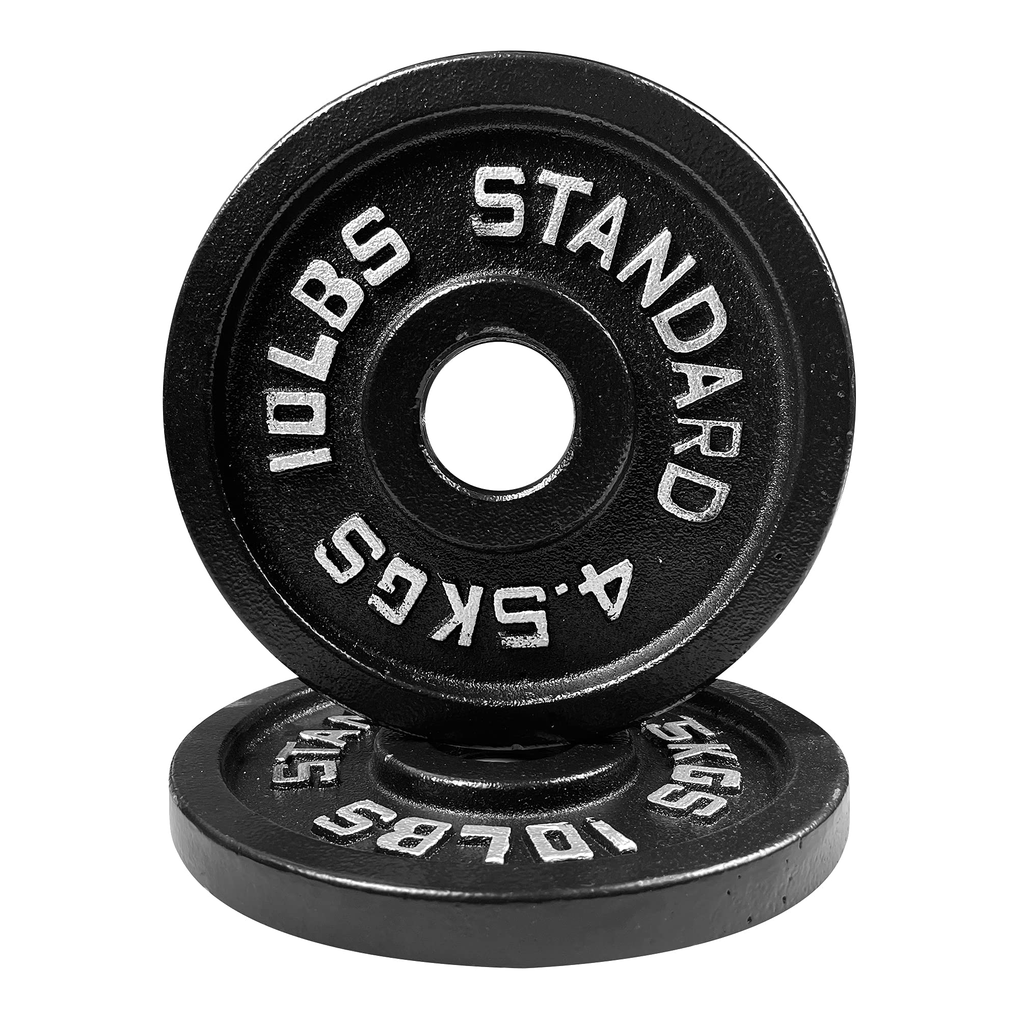 Olympic Barbell Weight Plates 2 Inch Hole - Solid Cast Iron Gym Plates 25LB, 35LB, 45LB Pair - Strength Training & Weightlifting Equipment for Bodybuilding, Powerlifting, CrossFit & Home Gym Workouts