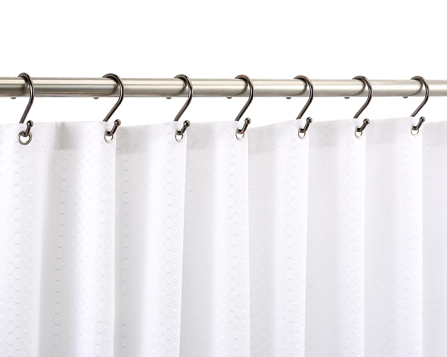 12 Pack Bronze Shower Curtain Hooks - Rust Proof S-Shaped Shower Rings for Bathroom Curtains, Towels & Clothing | Oil Rubbed Decorative Hangers by CHICTIE | Perfect for Modern Bathrooms, Spa Decor & Home Organization