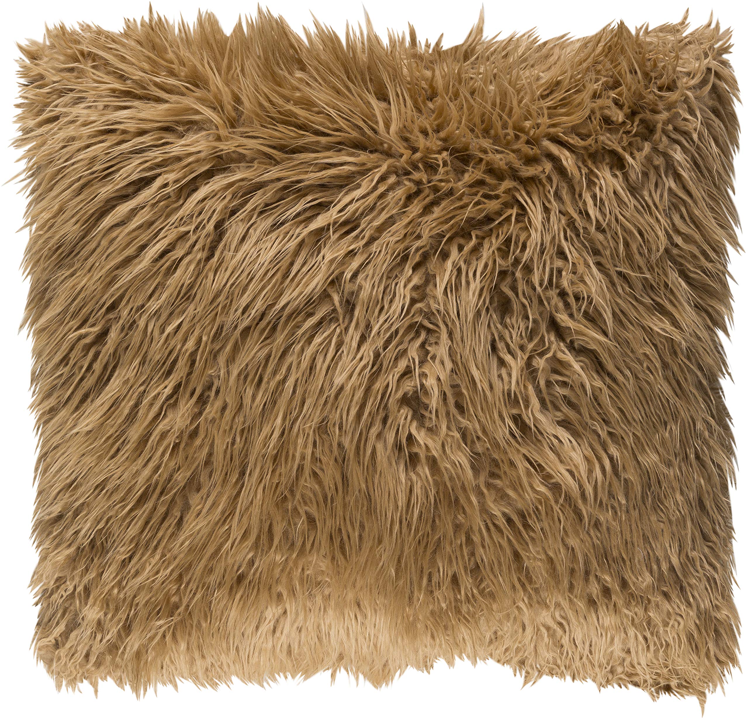 Surya Kharaa Decorative Throw Pillow Cover Set 22x22 Inches - Soft Tan Linen Fabric for Sofa, Bed, Couch & Home Decor - Living Room, Bedroom, Office Accent Pillows