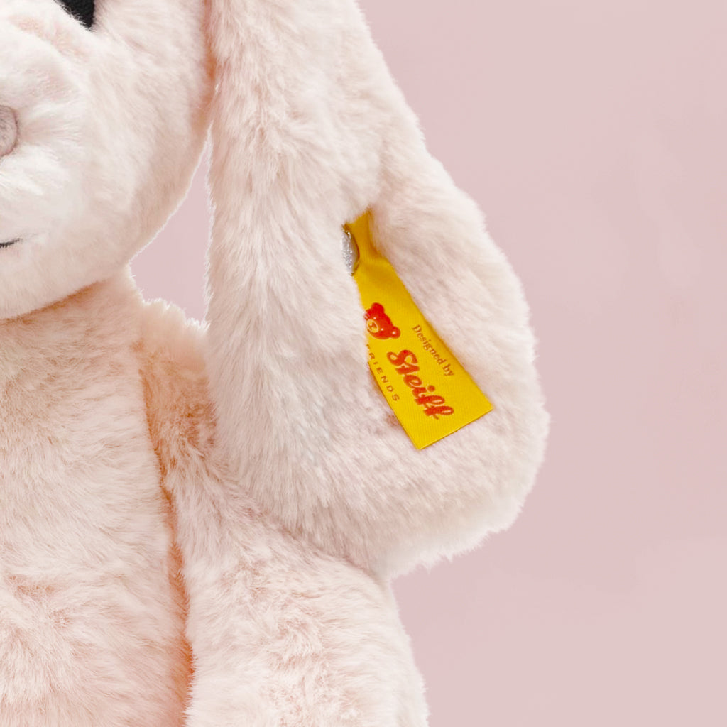 Steiff My First Steiff Hoppie Pink Rabbit Plush Toy - Soft Stuffed Animal for Babies & Toddlers | Perfect Nursery Gift, First Birthday Present & Cuddly Companion