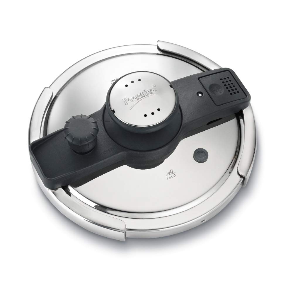 Premium Clip-On Hard Anodized Aluminum Kadai Pressure Cooker with Glass Lid - 3.5L Capacity for Fast Cooking | Perfect for Indian Curry, Biryani & Meal Prep | Stovetop & Induction Compatible