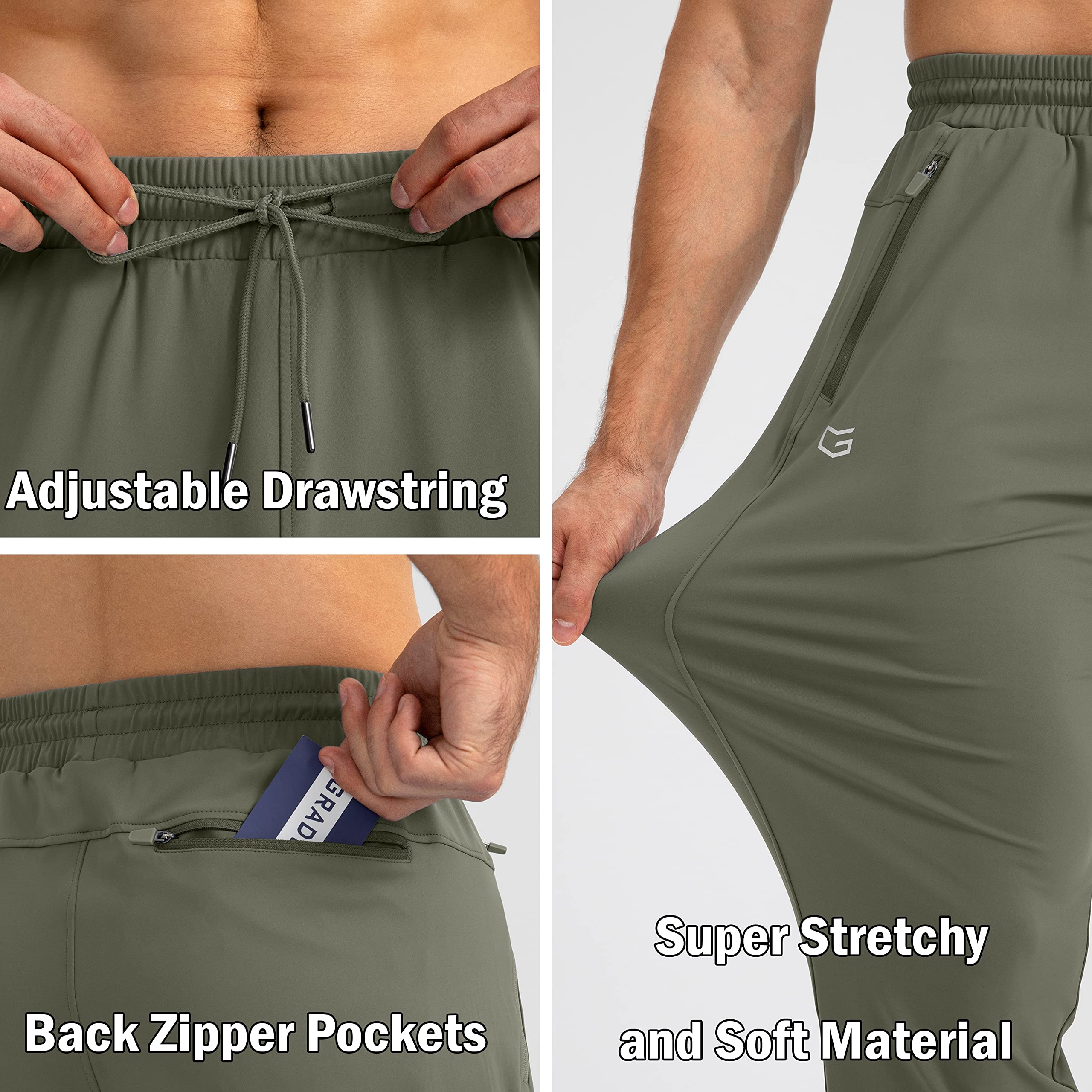 **Men's Tapered Joggers with Zipper Pockets - Athletic Sweatpants for Workout, Running & Jogging - Comfortable & Stylish for Gym, Lounge & Casual Wear**