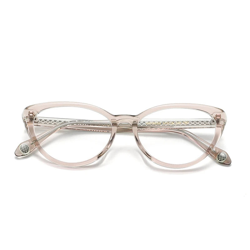 Aror Women's Full Rim Oval Cat Eye Acetate Eyeglasses 94861 - Stylish Retro Frames for Work, Reading & Fashion | Lightweight & Durable Glasses for Women