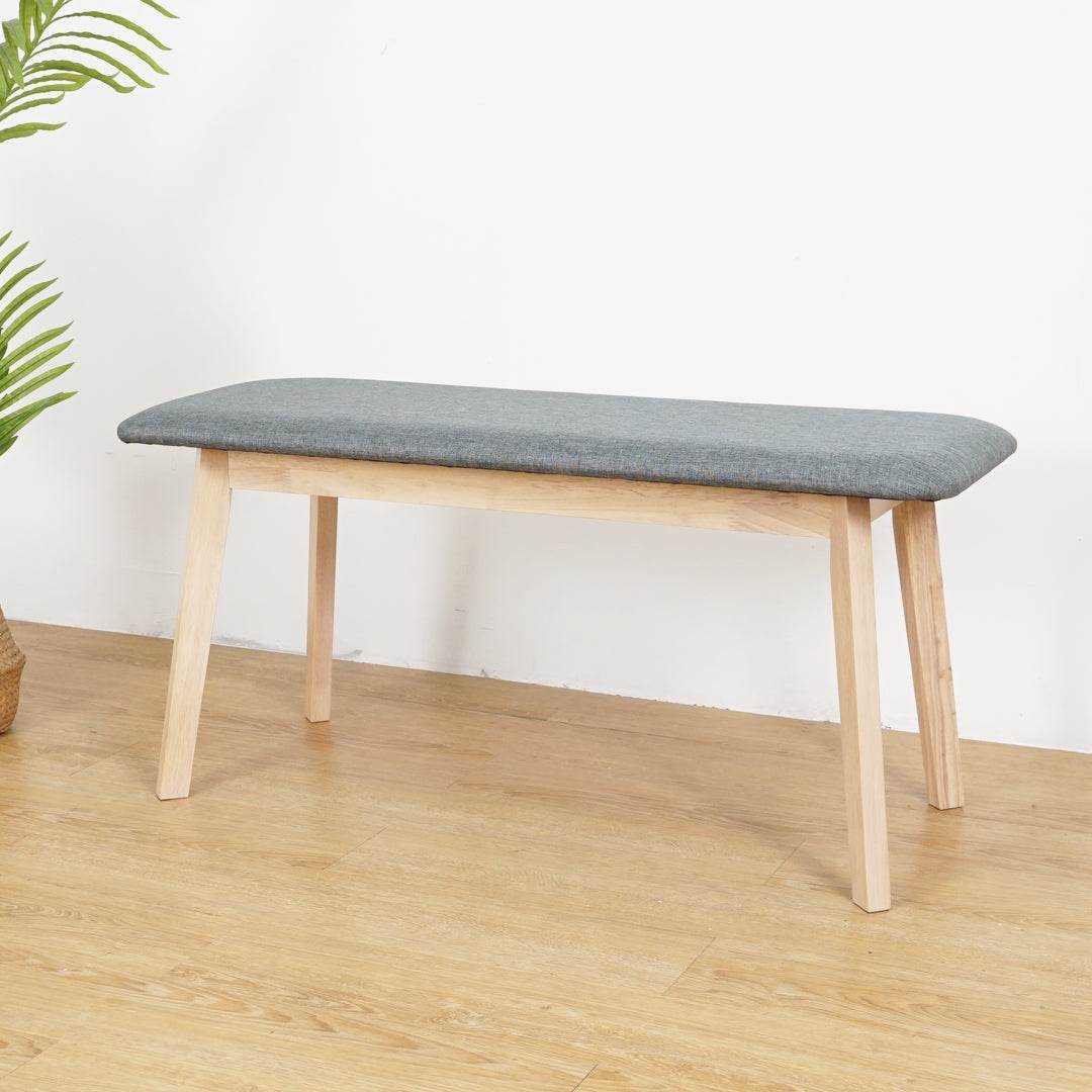 Edgar Solid Wood Dining Bench - Rustic Farmhouse Style Kitchen Table Bench for Dining Room, Breakfast Nook & Outdoor Patio Seating