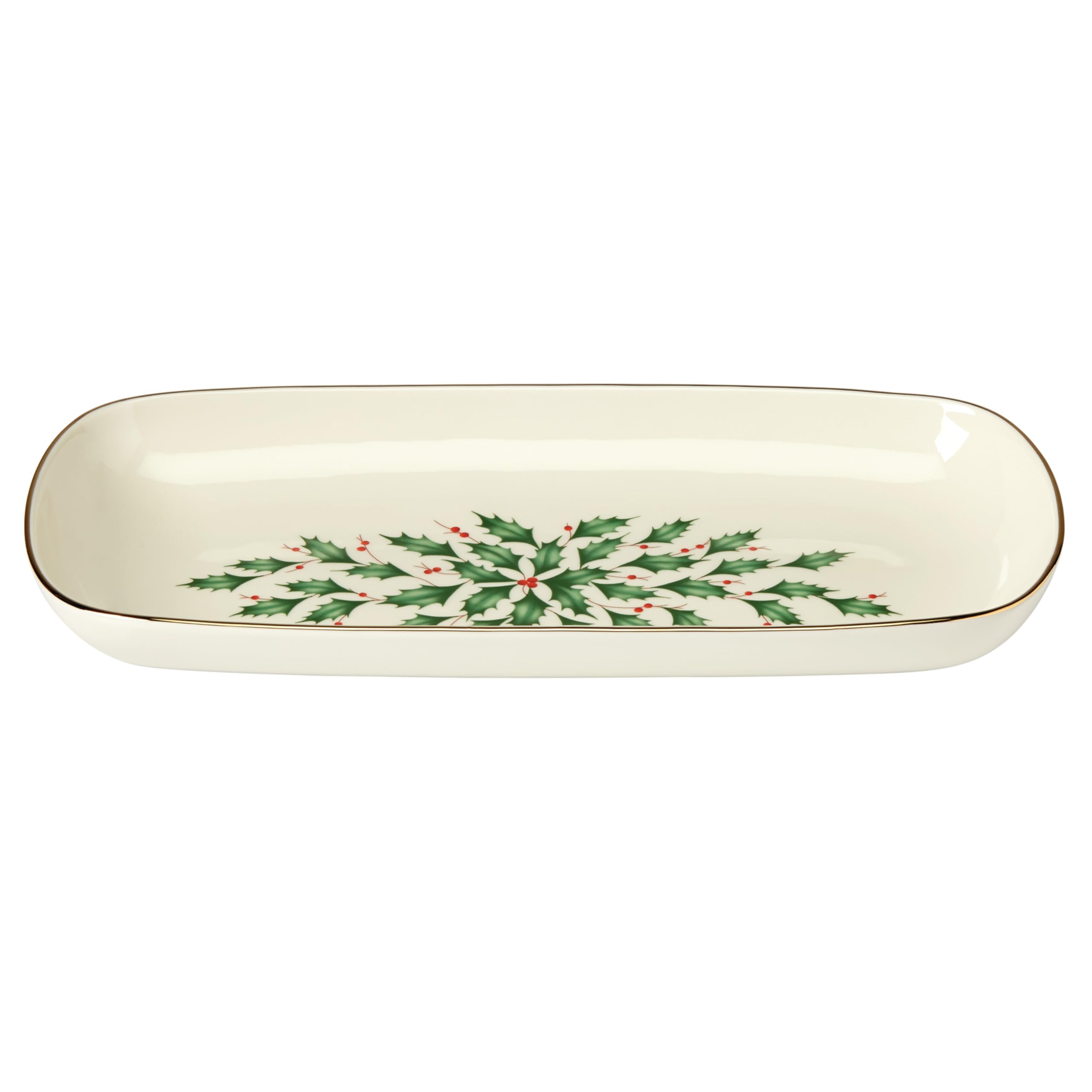 Lenox 869997 Holiday Bread Tray - Elegant Christmas Serving Platter for Holiday Parties, Dinner Hosting & Festive Gatherings
