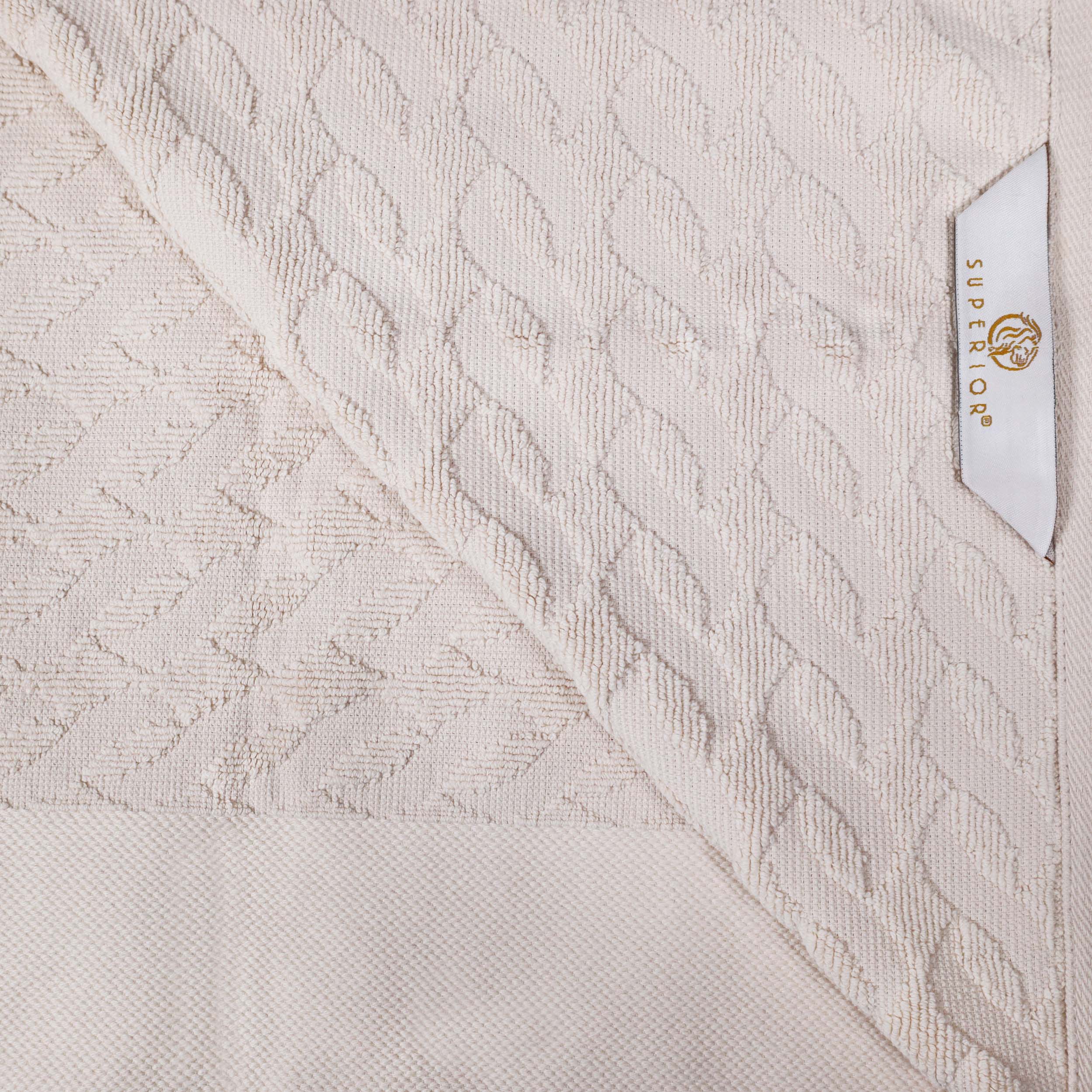 Premium 6-Piece Turkish Cotton Jacquard Herringbone Hand Towel Set - Soft & Absorbent Bath Towels for Spa, Guest Bathroom, and Luxury Home Decor