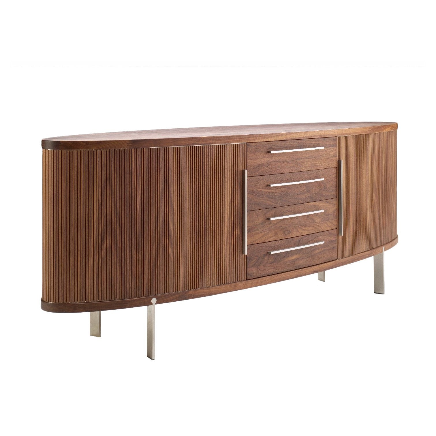 AK1300 Modern Sideboard Buffet Cabinet with 2 Doors and 4 Drawers - Stylish Storage Solution for Dining Room, Living Room or Entryway