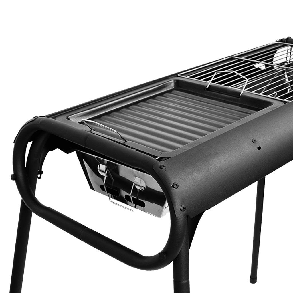 Portable Stainless Steel Charcoal BBQ Grill for Outdoor Cooking, Camping, Picnics & Backyard Parties