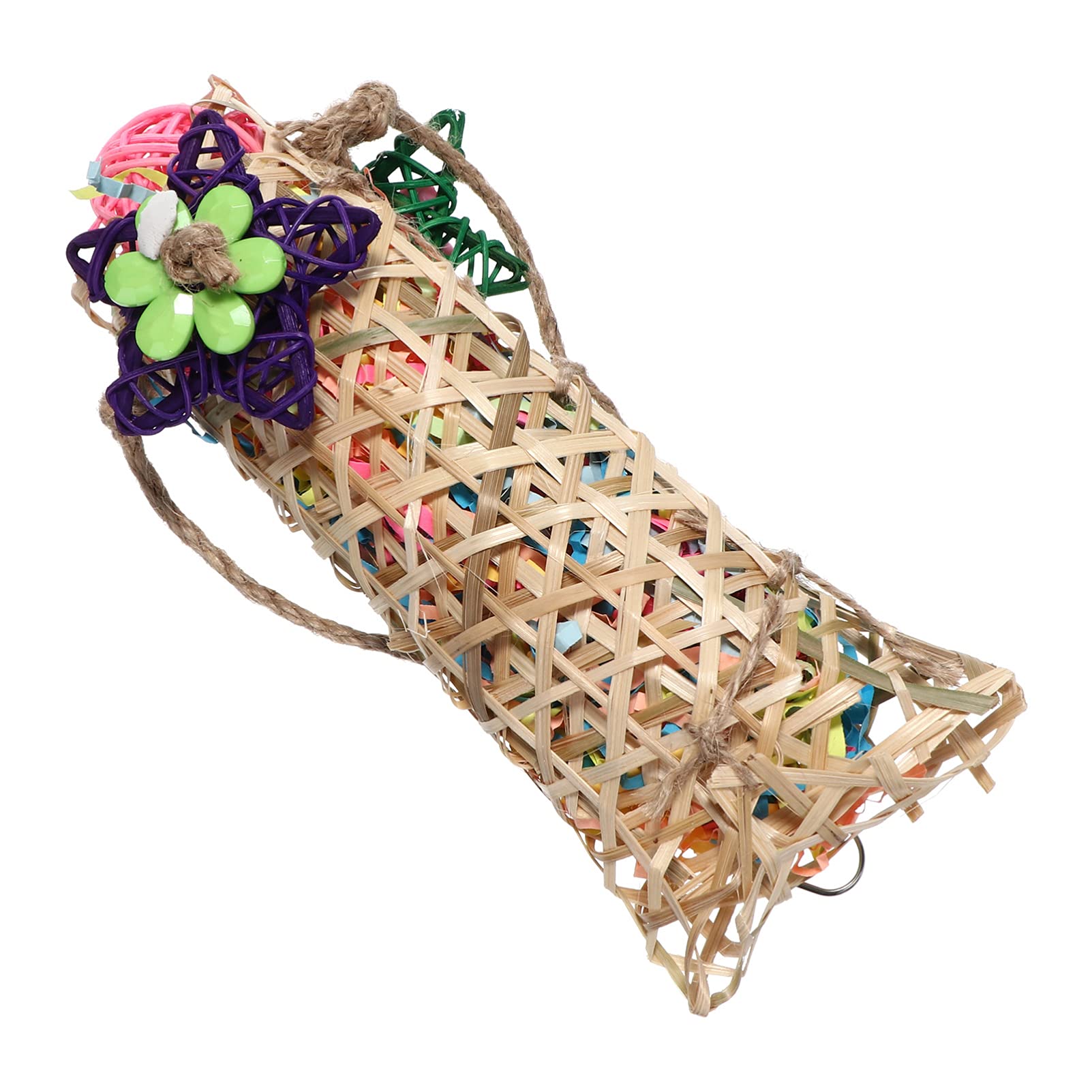 UKCOCO Small Bird Chew Toys for Parrots - Natural Wooden Cage Accessories & Chewing Tools for Pet Birds - Hanging Entertainment Toys for Parrots, Cockatiels, Lovebirds - Perfect for Cage Enrichment & Beak Trimming