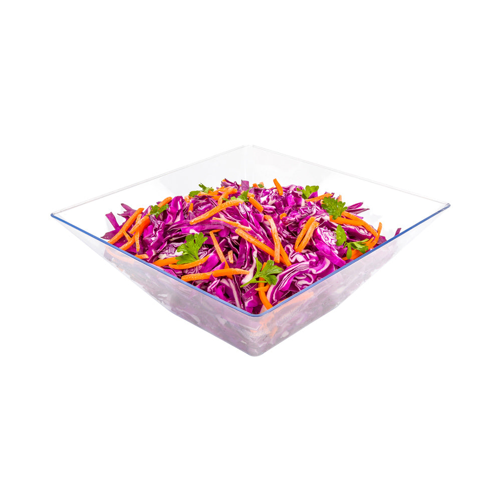 90 oz Clear Plastic Modern Medium Catering Serving Bowl - 9.75