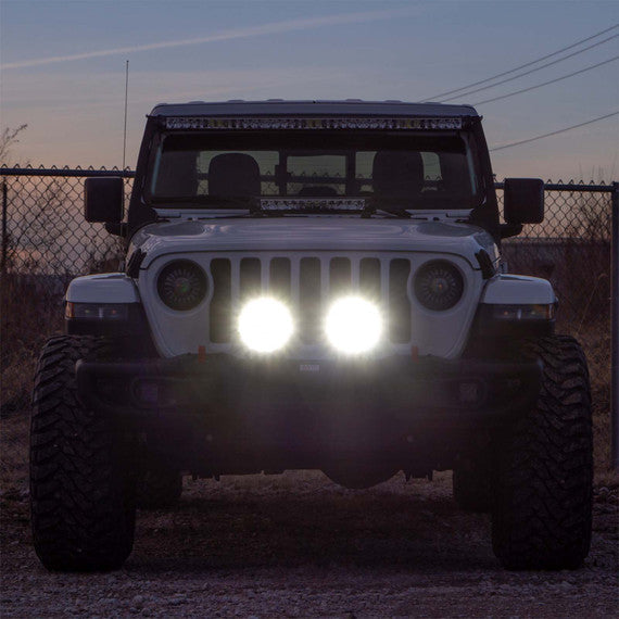 2-Piece 9-Inch 110W Combo Beam Off-Road Round LED Work Light Kit - Perfect for Trucks, ATVs, and Heavy-Duty Vehicles