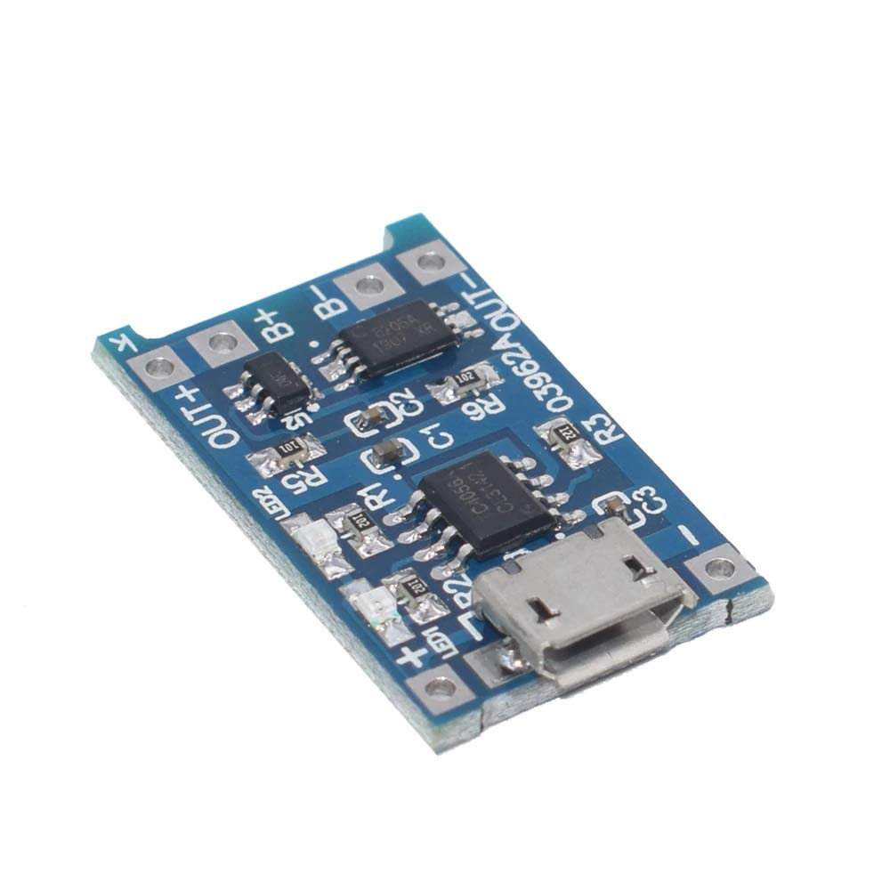 2pcs Robojax Micro USB 5V 1A 18650 TP4056 Lithium Battery Charger Module with Protection Circuit - Perfect for DIY Electronics, Solar Projects & Portable Device Charging