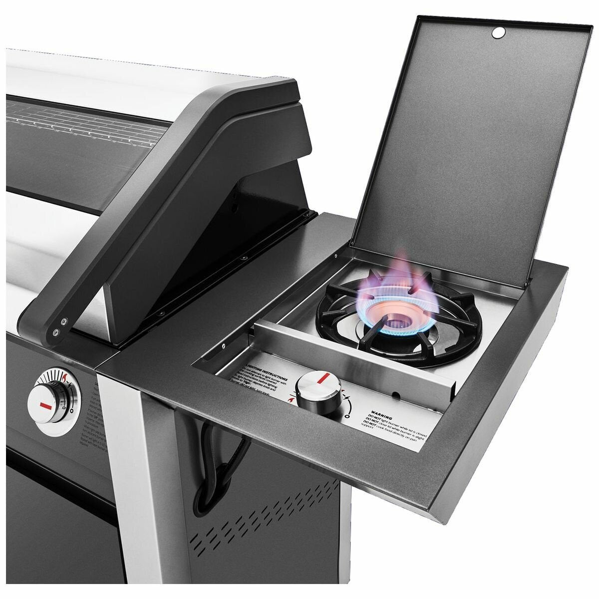 Beefeater 1600 Series 4-Burner Dark Charcoal BBQ Grill with Side Burner & Rolling Trolley - BMG1641DA | Perfect for Backyard Grilling, Outdoor Parties & Family Gatherings