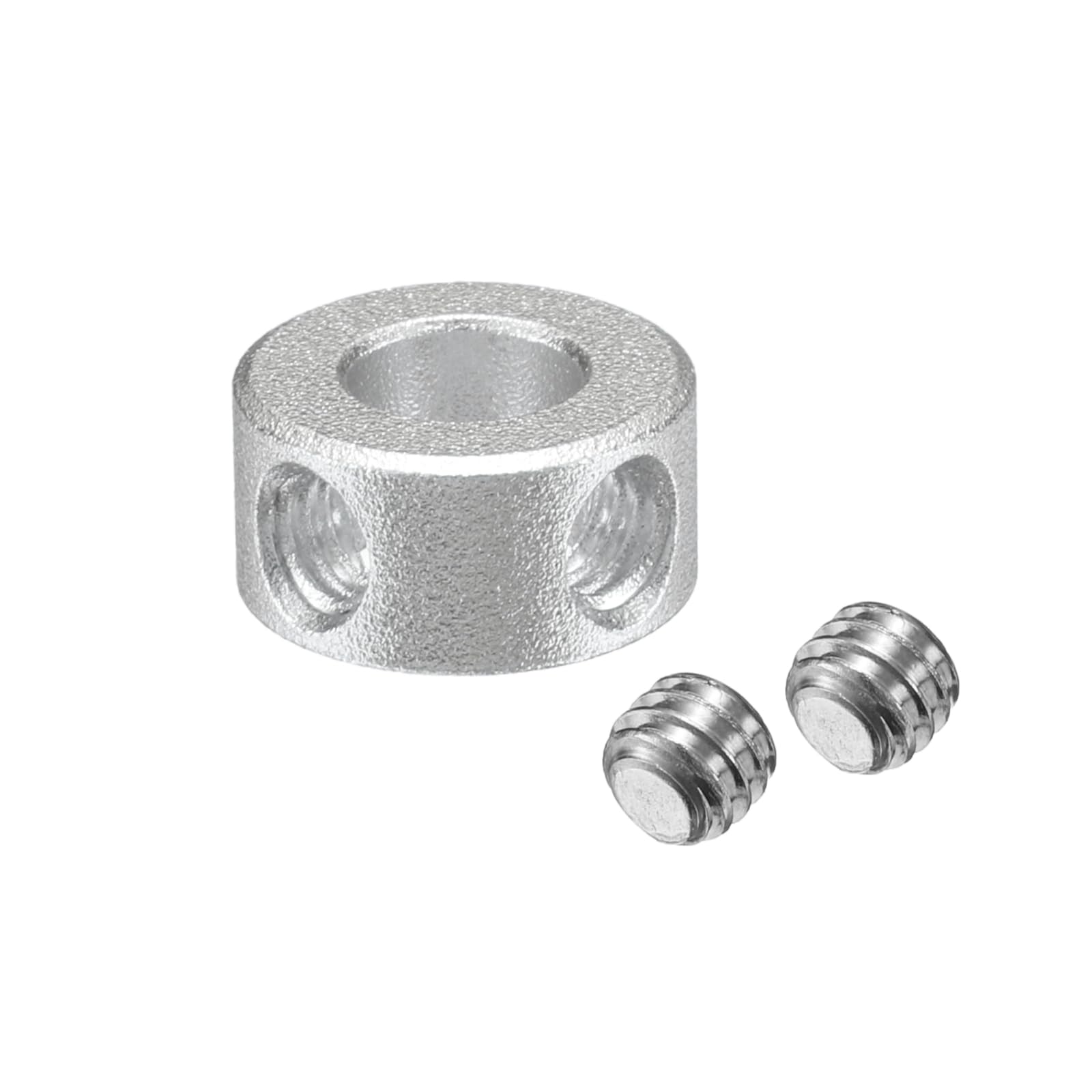 uxcell 4pcs Aluminum Alloy Set Screw Shaft Collar for 6mm Shaft - 12mm OD, 6mm Thickness with M4 Set Screws & Wrench - Perfect for Machinery, 3D Printers, and DIY Projects