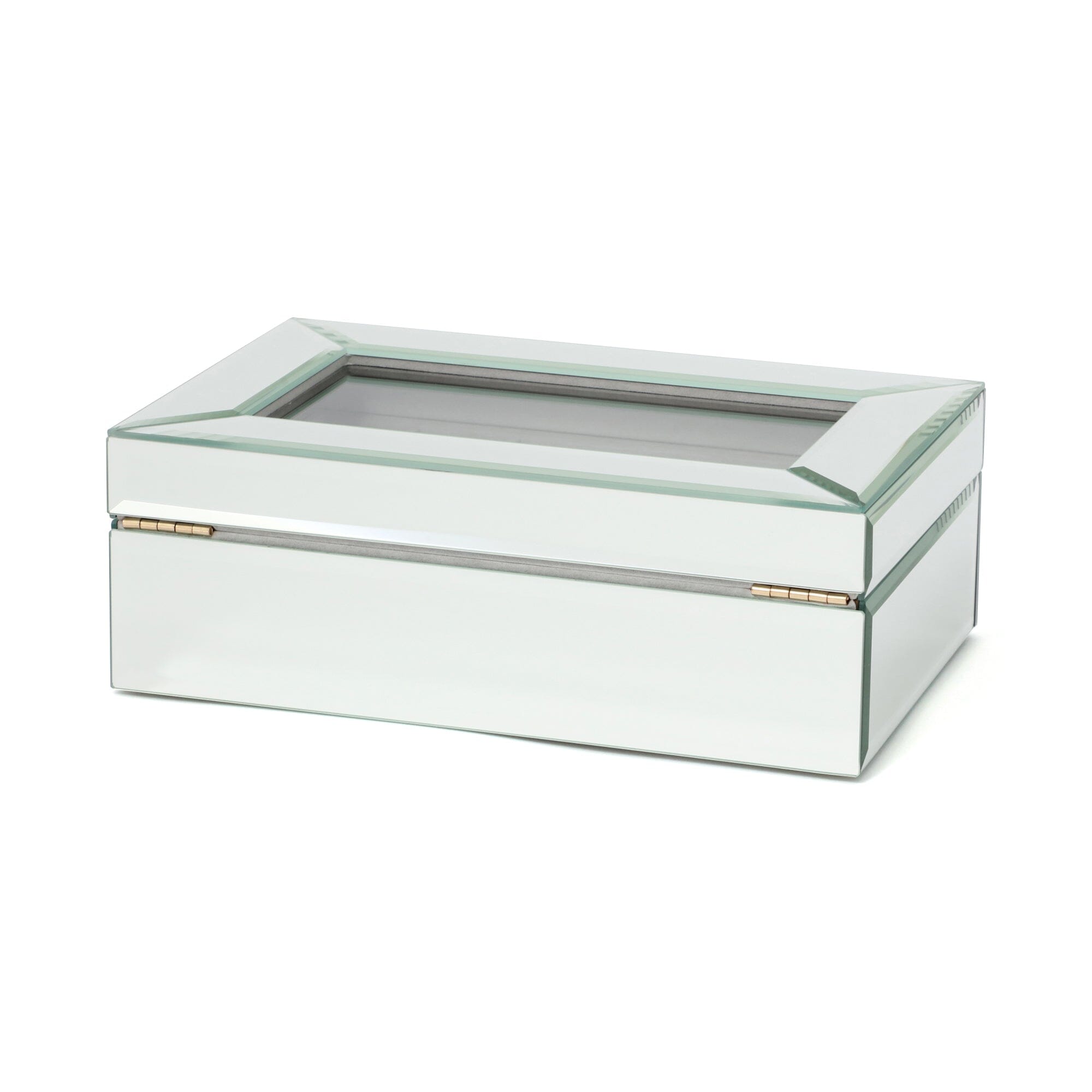 Large Mirror Jewelry Box - Elegant Organizer for Necklaces, Rings & Earrings - Perfect for Dressing Table & Travel