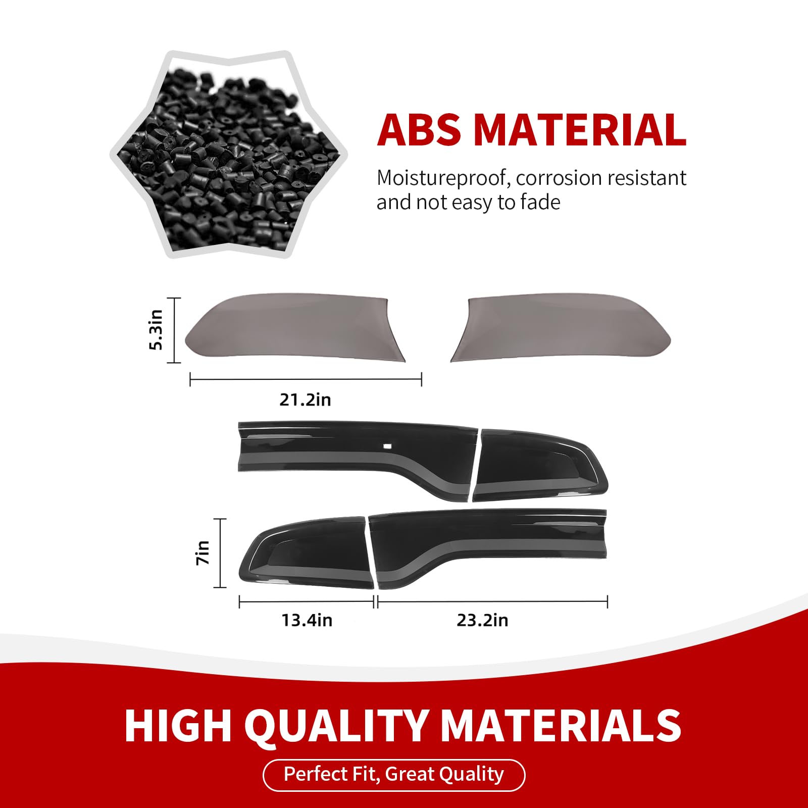Smoke Black Tail Light Covers & Headlight Cover Trim Tint for 2015-2024 Dodge Charger - Exterior Car Accessories for Enhanced Style & Protection - Perfect for Car Shows, Night Driving, and Customization