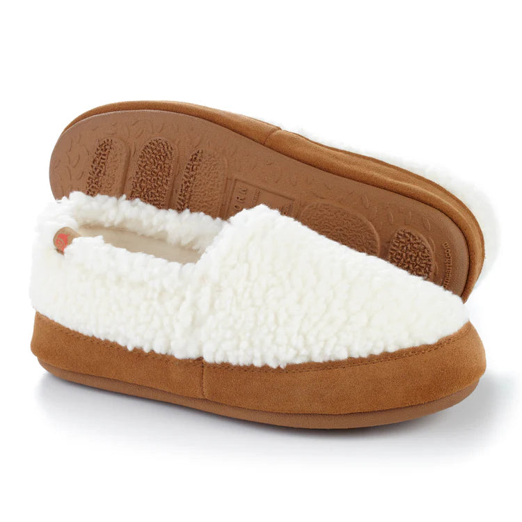 Women's Acorn Moc Slippers with Puff Popcorn Design - Cozy Indoor/Outdoor House Shoes for Winter Comfort & Casual Wear