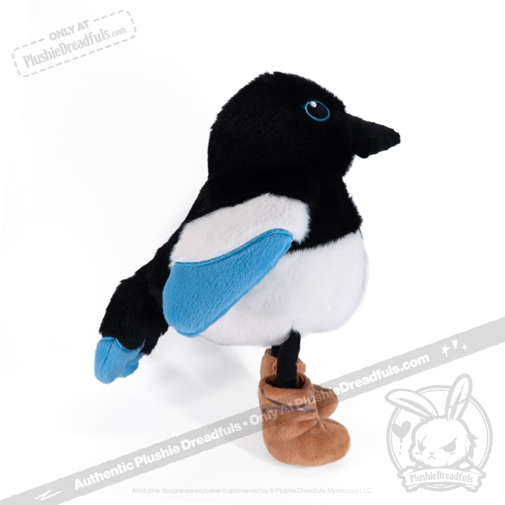 Plushie Dreadfuls Rocky Mountain Magpie Stuffed Animal - Soft Cute Plush Toy for Kids, Collectors & Home Decor | Perfect Gift for Bird Lovers & Nursery Decor