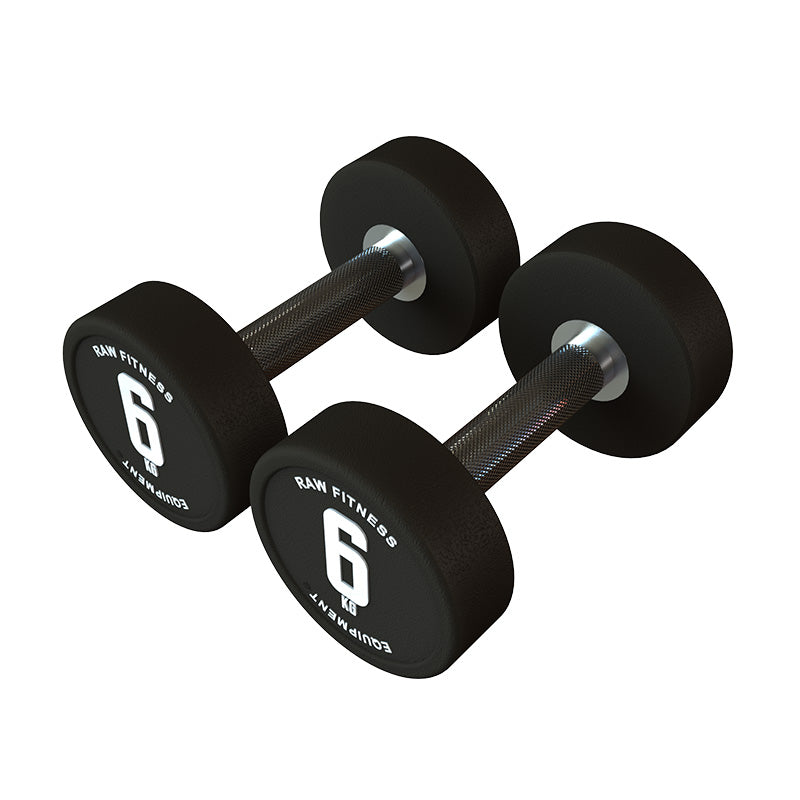 6KG Dumbbell Set - Round Rubber Coated Free Weights for Home Gym, Strength Training & Fitness Workouts - Perfect for Beginners & Professionals