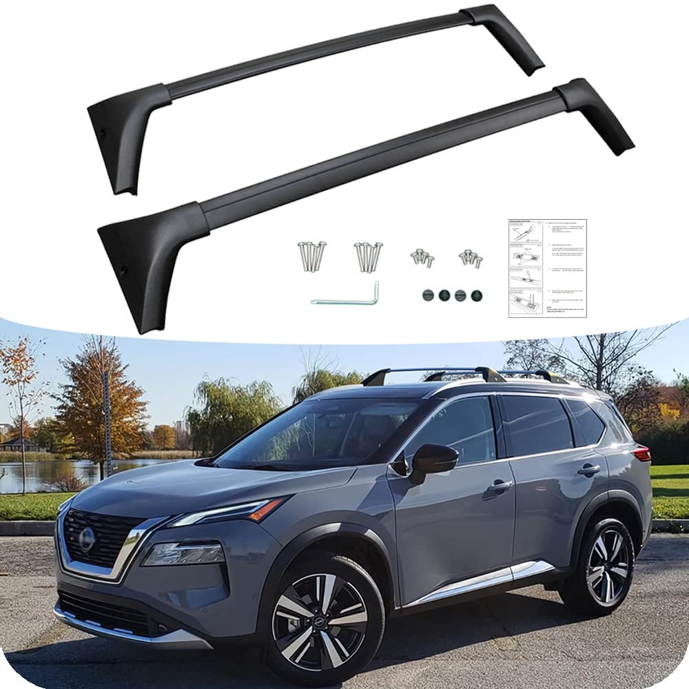 SNIXWOO Roof Cross Bars for Nissan Rogue 2021 2022 2023 SV SL Platinum Models - Heavy Duty Cargo Rack Bars for Roof Top Luggage, Kayaks, Bikes & Outdoor Gear - Perfect for Camping, Road Trips & Adventure Travel