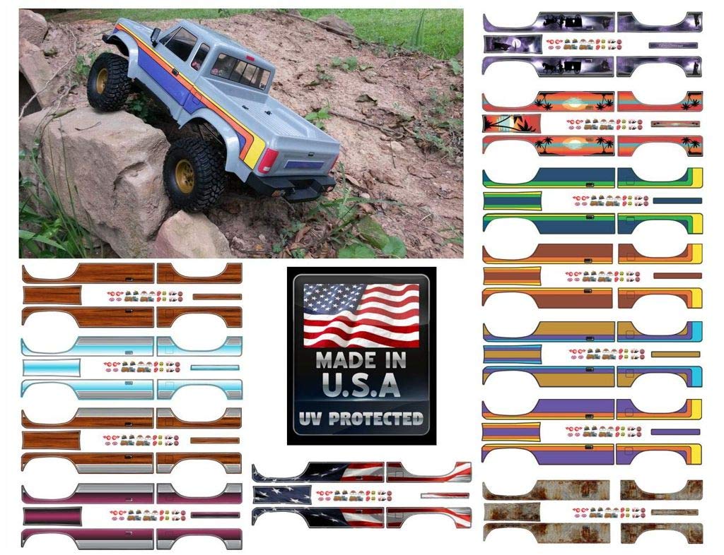 Element RC Enduro Sendero 1/10 Scale RC Rock Crawler Body Decal Sticker Set - Purple, Orange, Yellow Decals for Customization | Perfect for Off-Road Racing, Trail Crawling & RC Car Enthusiasts