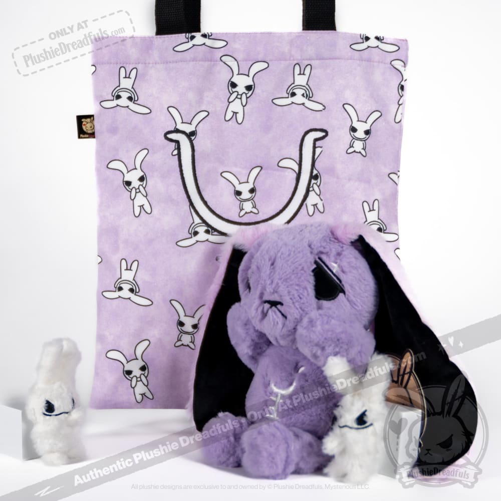 Plushie Dreadfuls Anxiety Rabbit Stuffed Animal - Purple Limited Edition Plush Toy for Stress Relief & Comfort | Perfect for Anxiety Support, Therapy, and Cuddling