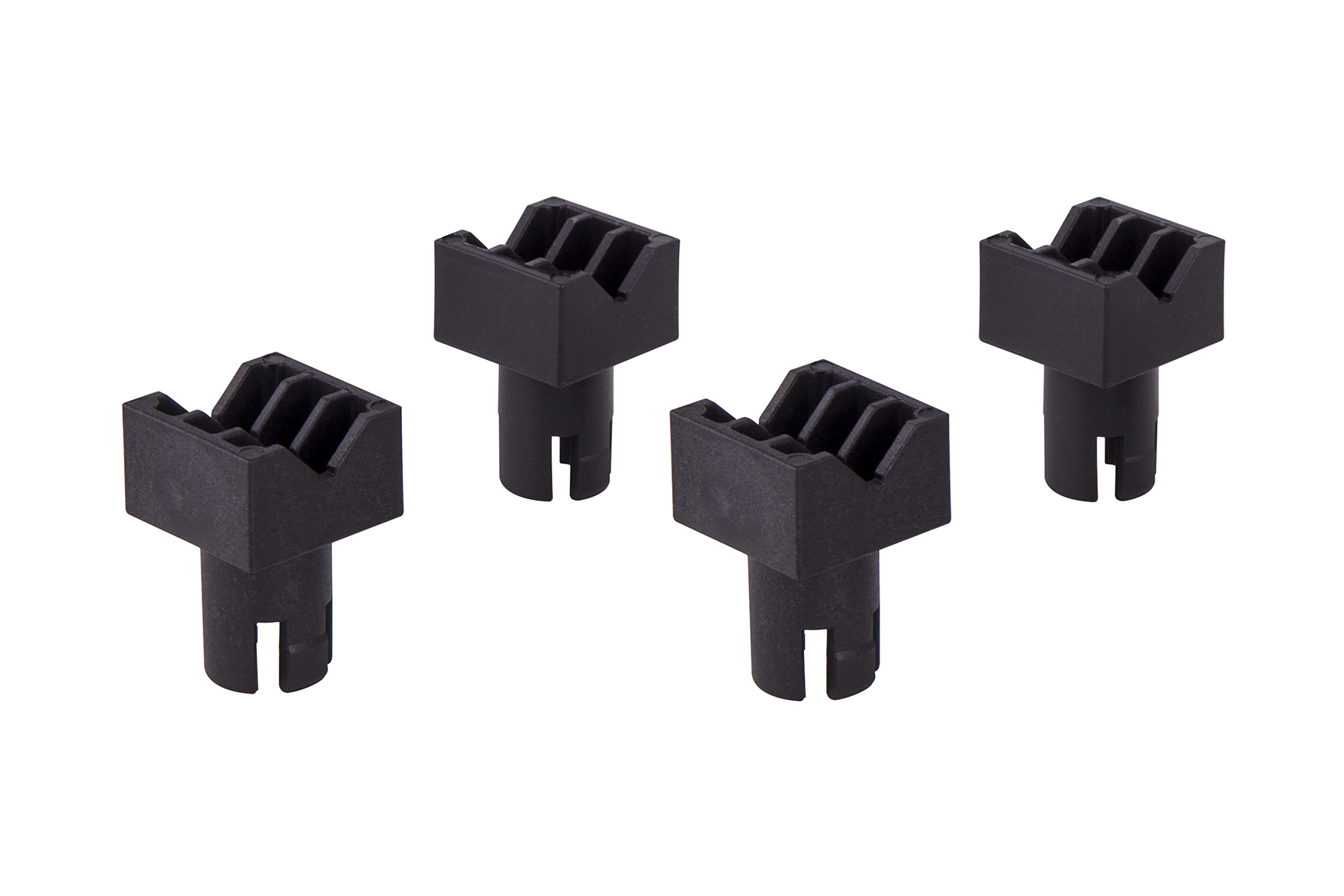 Wolfcraft 4 Clamping Jaws for Workpieces - Horizontal Clamp with Plastic Jaws for All Tables (20mm Bore Holes) - Perfect for Woodworking, Metalworking & DIY Projects