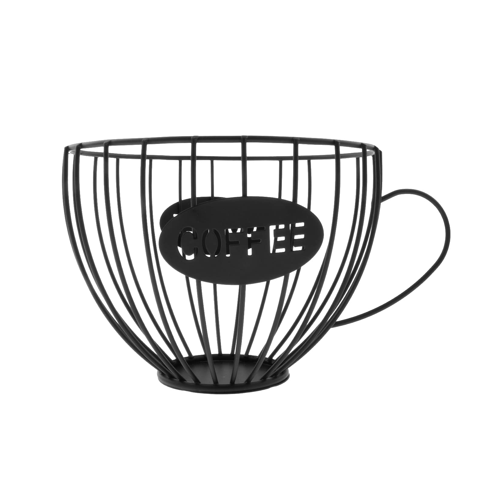 Vsenkes Coffee Pod Holder & Organizer - Black Coffee Capsule Storage Basket for Keurig K-Cups, Nespresso Pods - Perfect for Kitchen Countertop & Office Coffee Station Organization