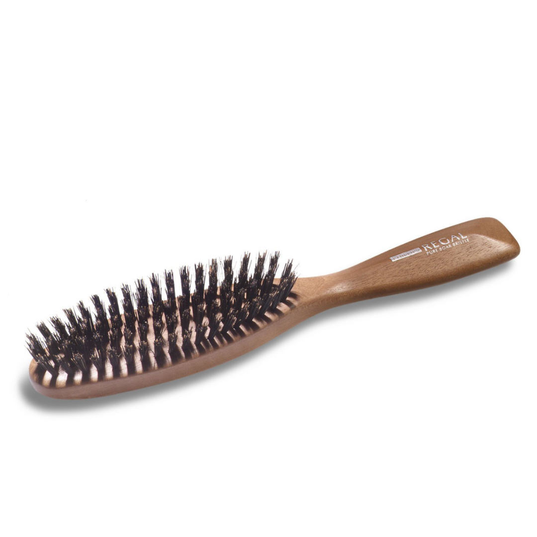 Phillips Brush Regal 8.5 Inch Pure Boar Bristle Hairbrush - 5 Rows for Smoothing & Shine | Perfect for Thick Hair & Styling at Home/Salon